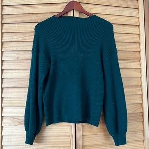 Anthropologie boat neck bell sleeve sweater
